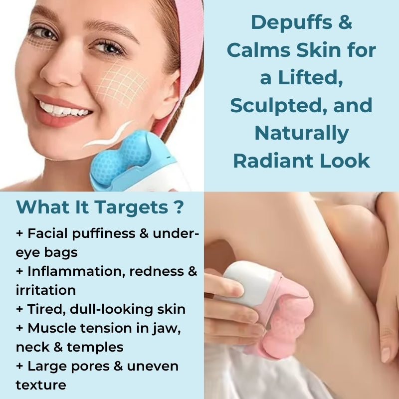 Dual sided ice roller