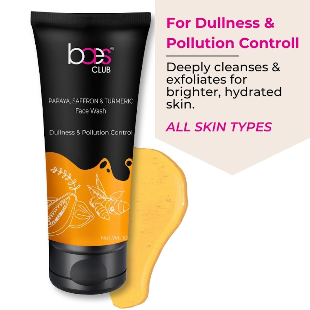 Papaya, Saffron & Turmeric Face Wash - Dullness & Pollution Control