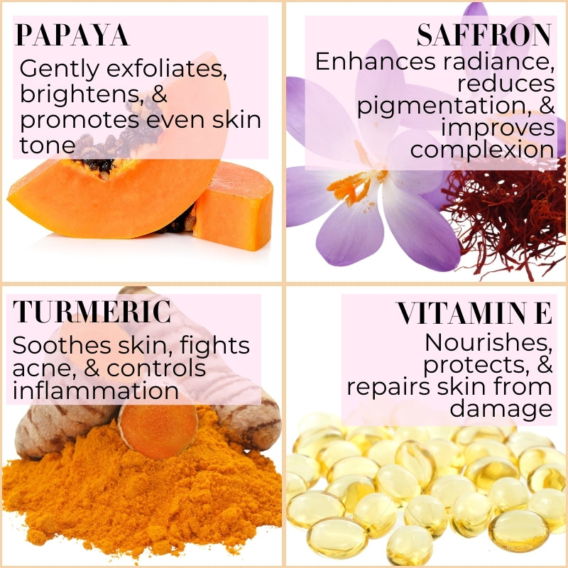 Papaya, Saffron & Turmeric Face Wash - Dullness & Pollution Control
