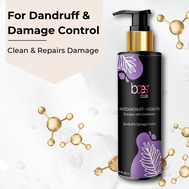 Anti-Dandruff + Keratin Shampoo with Conditioner - Dandruff & Damage Control