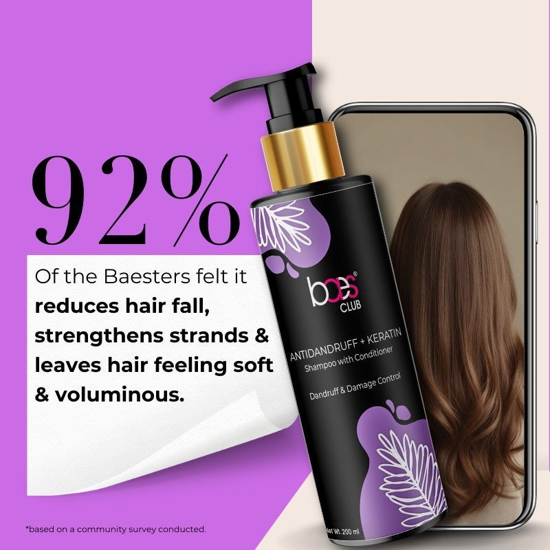 Anti-Dandruff + Keratin Shampoo with Conditioner - Dandruff & Damage Control