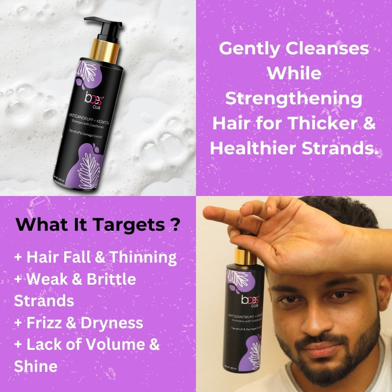 Anti-Dandruff + Keratin Shampoo with Conditioner
