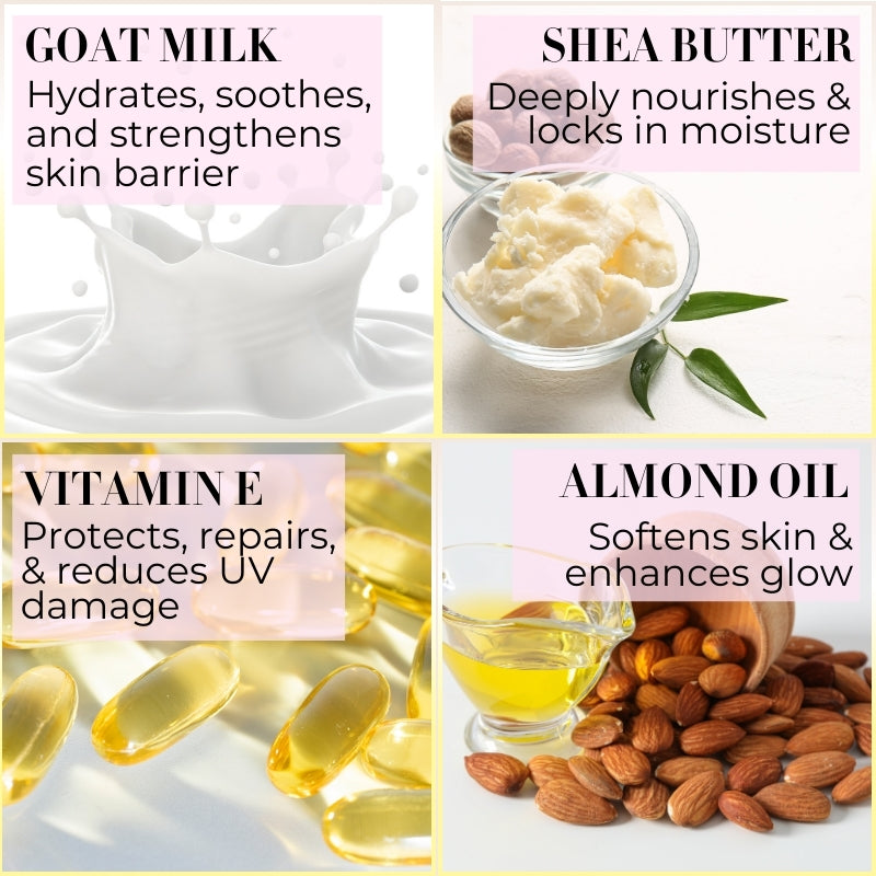 Hydrating SPF 50 sunscreen enriched with goat milk