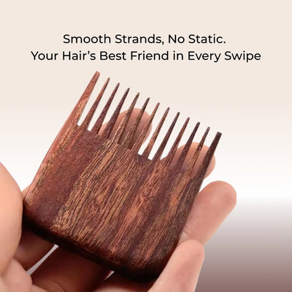 Baes Club 100% Original Sheesham Wood Comb | sustains hair health, reduces hair fall | Travel Friendly Unisex