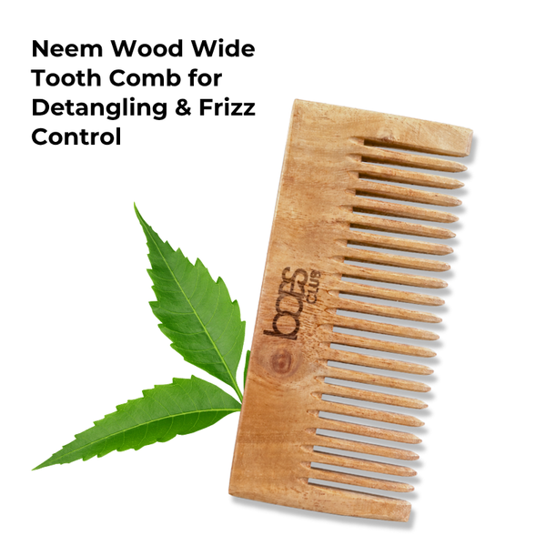 Wooden Wide Tooth Comb for Detangling & Frizz Control