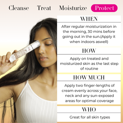 Hydrating SPF 50 sunscreen enriched with goat milk