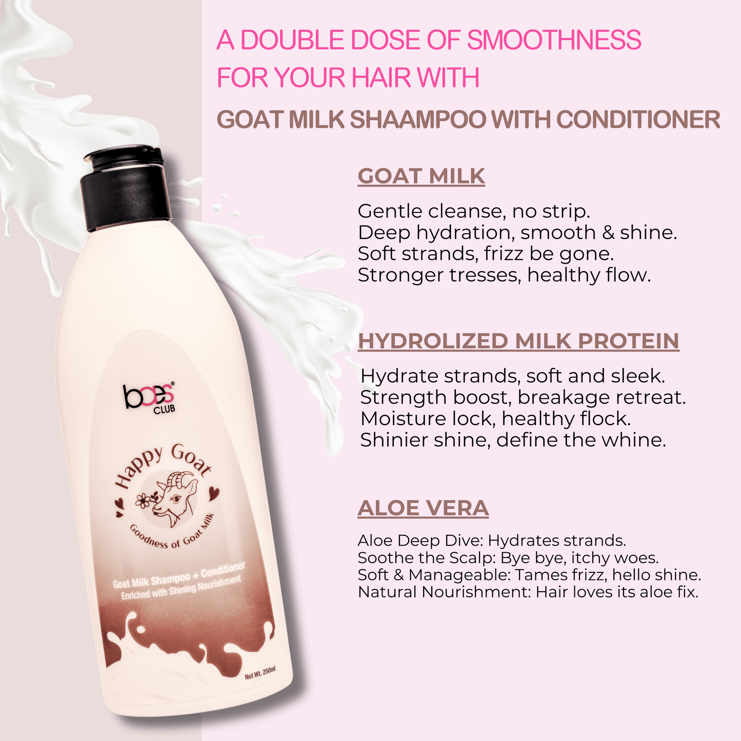 Goat Milk Shampoo + Conditioner – 250ml
