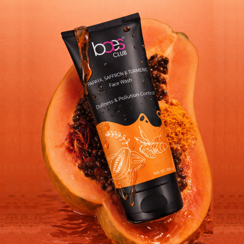 Papaya, Saffron &amp; Turmeric Face Wash - Dullness &amp; Pollution Control