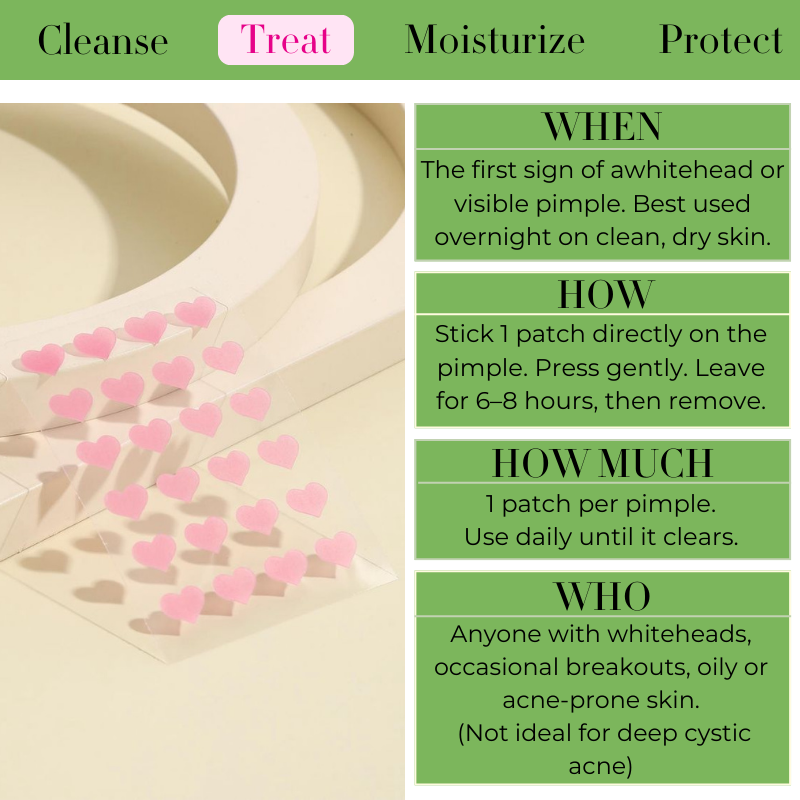 Pink Hearts Acne Patch