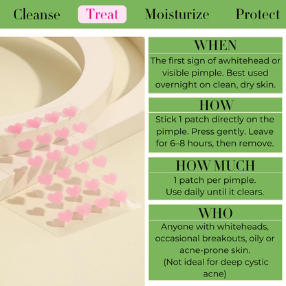 Pink Hearts Acne Patch