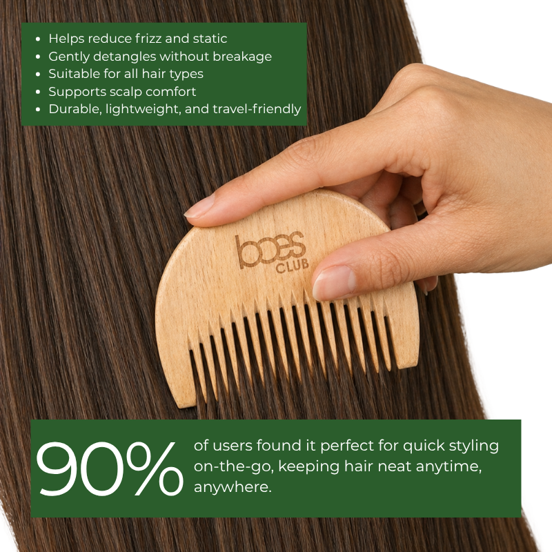 Wooden Pocket Comb for Styling &amp; Travel Use