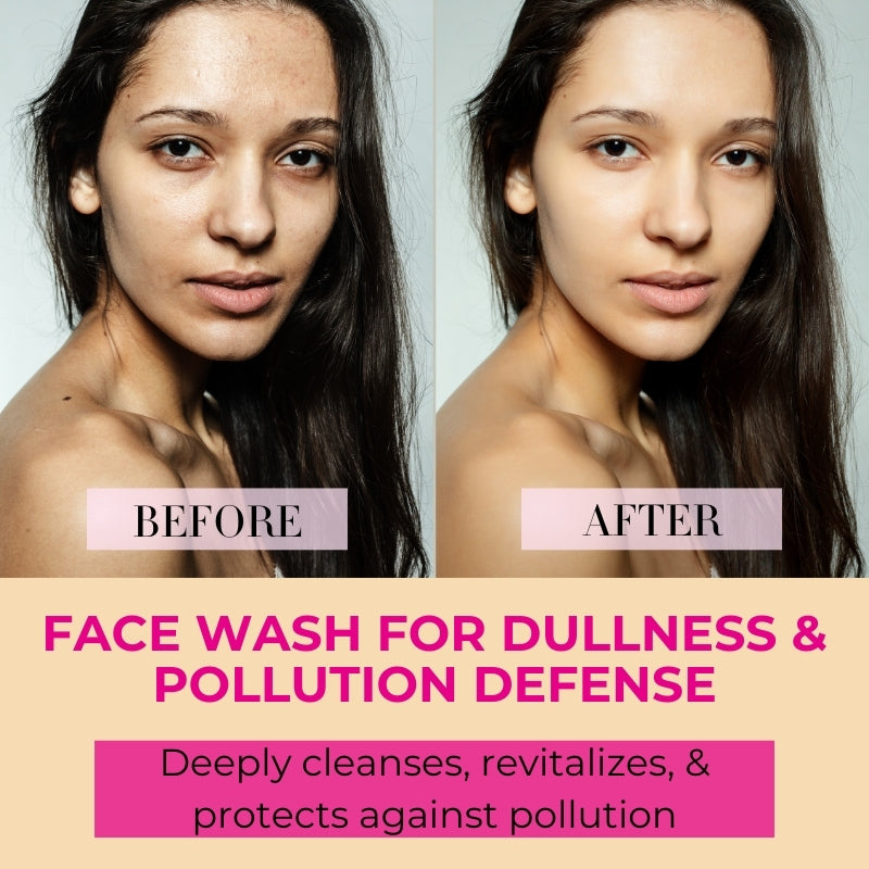 Papaya saffron turmeric face wash for glowing skin