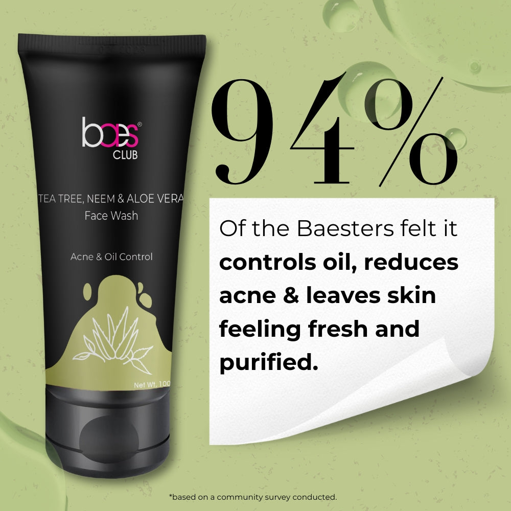 Tea Tree Neem Aloe Vera Face Wash for oily acne-prone skin