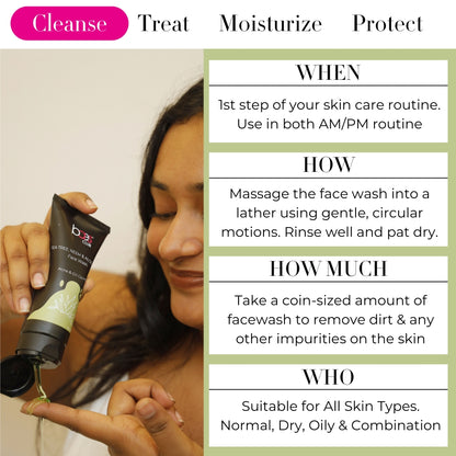 Tea Tree Neem Aloe Vera Face Wash for oily acne-prone skin
